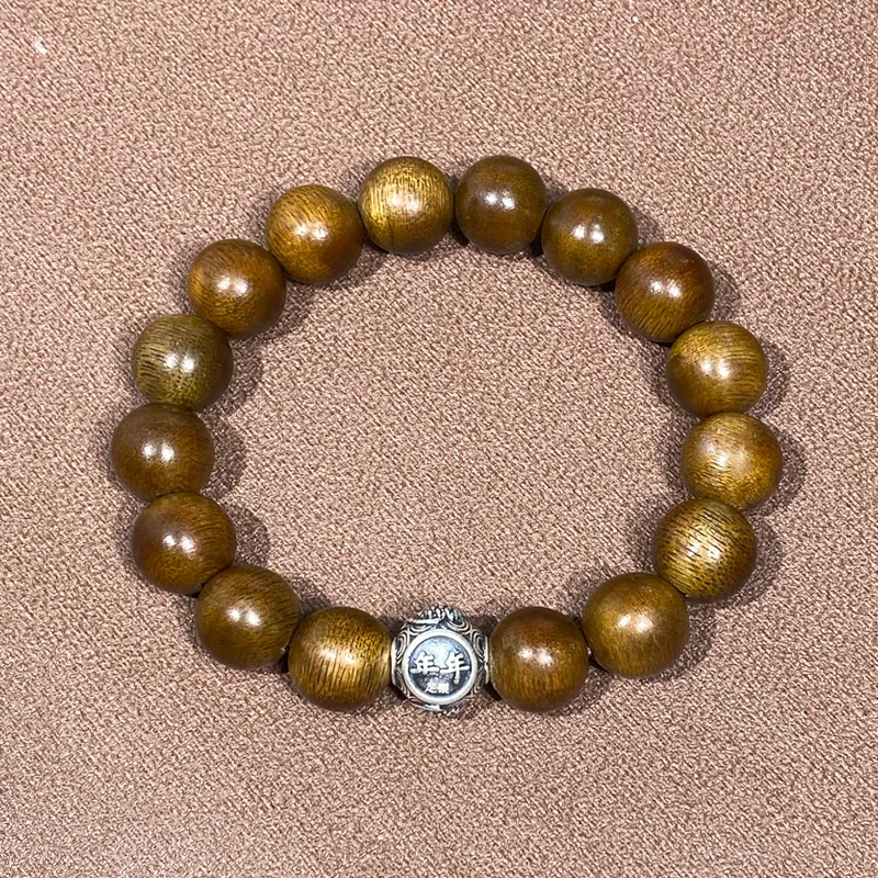 Moonstone Edge Agarwood Precious Wood Bracelets Unisex-3