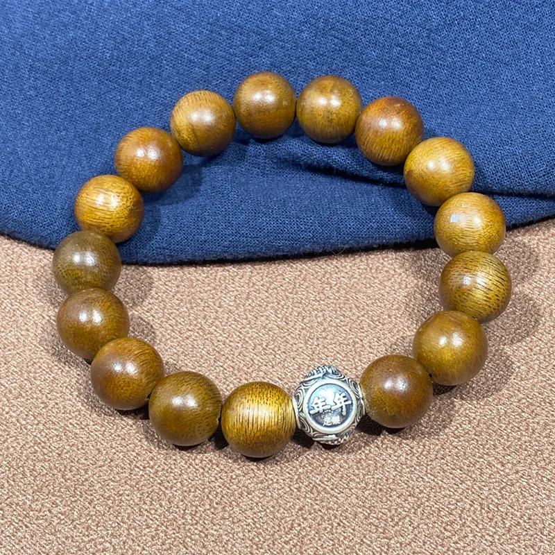 Moonstone Edge Agarwood Precious Wood Bracelets Unisex-2