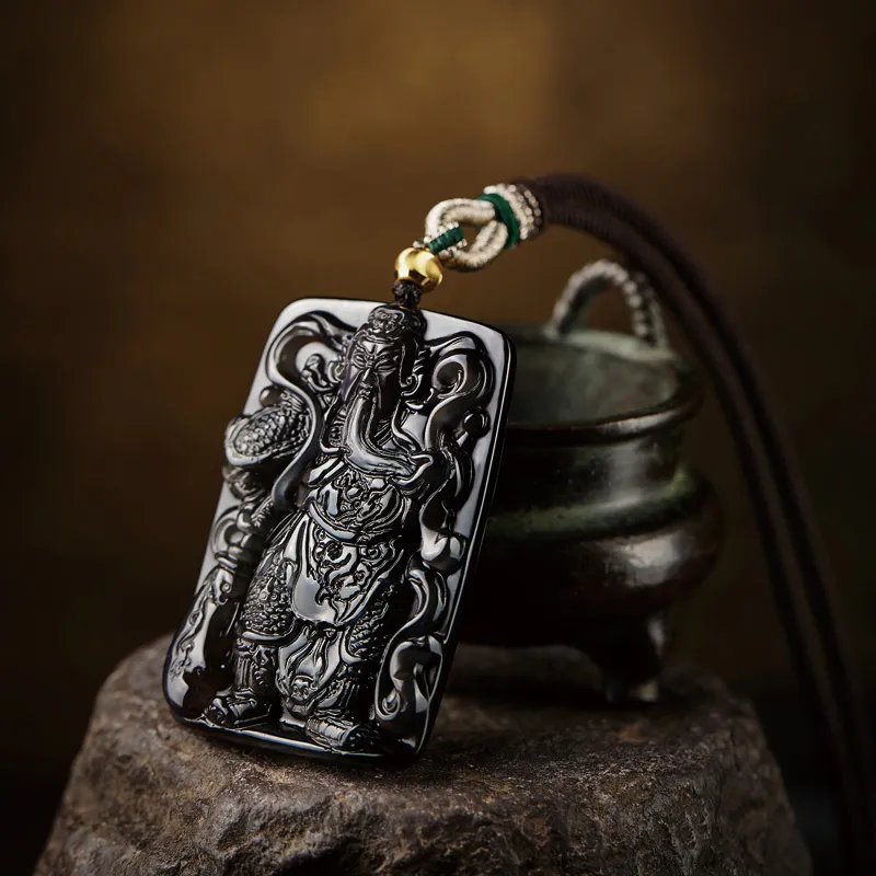 Moonstone Edge Obsidian Jade Pendants Men's-4