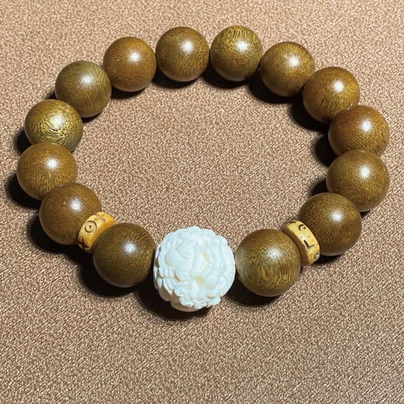 Moonstone Edge Agarwood Bracelets Unisex-1