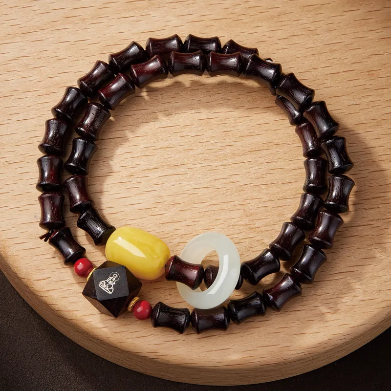 Moonstone Edge Pterocarpus Bracelets Unisex-7