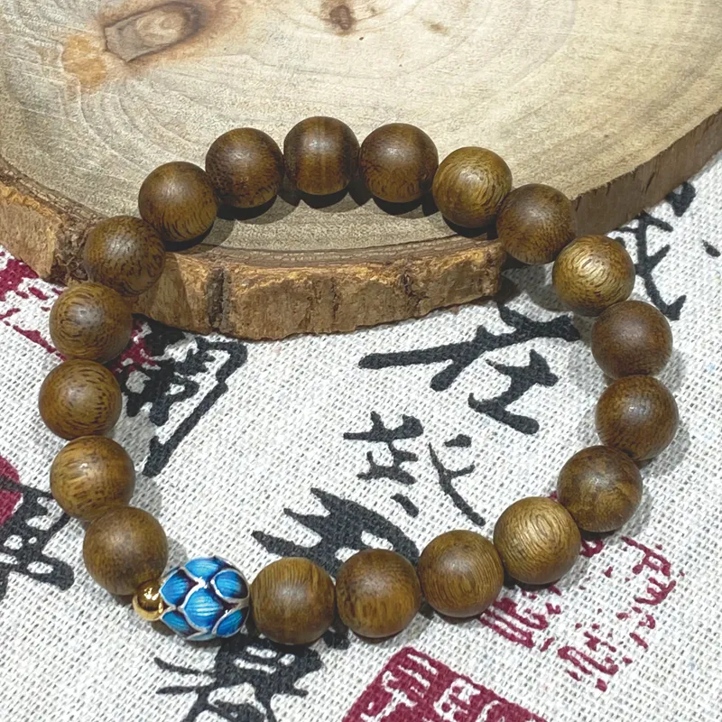 Moonstone Edge Agarwood Precious Wood Bracelets Unisex-2