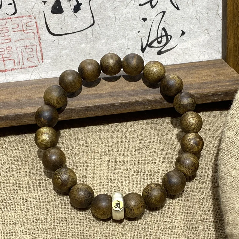 Moonstone Edge Agarwood Bracelets Unisex-6