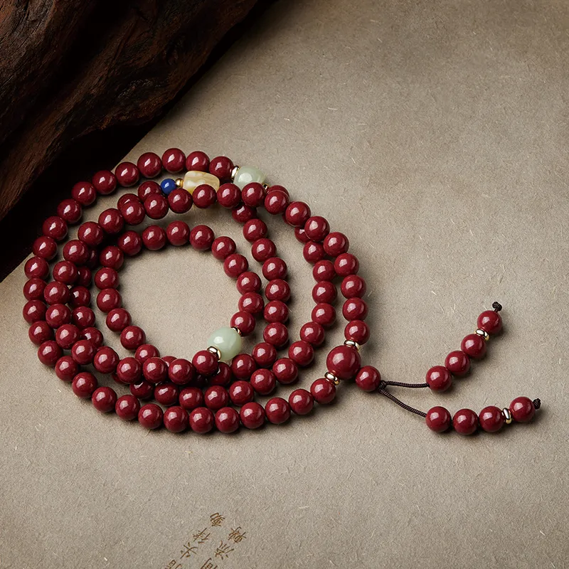 Moonstone Edge Reconstructed Cinnabar Bracelets Unisex-1
