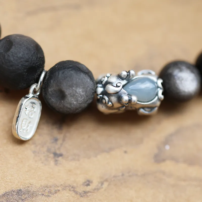 Moonstone Edge Obsidian Bracelets Unisex-2