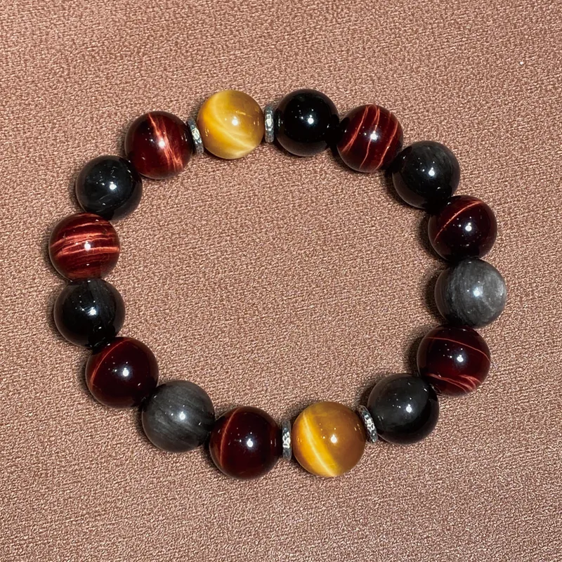 Moonstone Edge Tiger's Eye Stone Bracelets Unisex-5