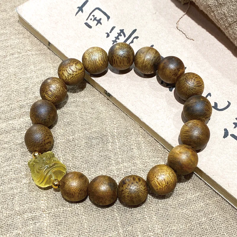 Moonstone Edge Agarwood Bracelets Men's-3