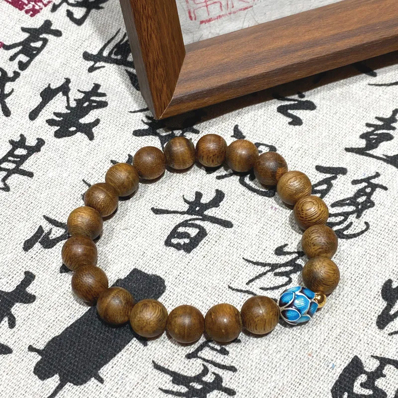 Moonstone Edge Agarwood Precious Wood Bracelets Unisex-3