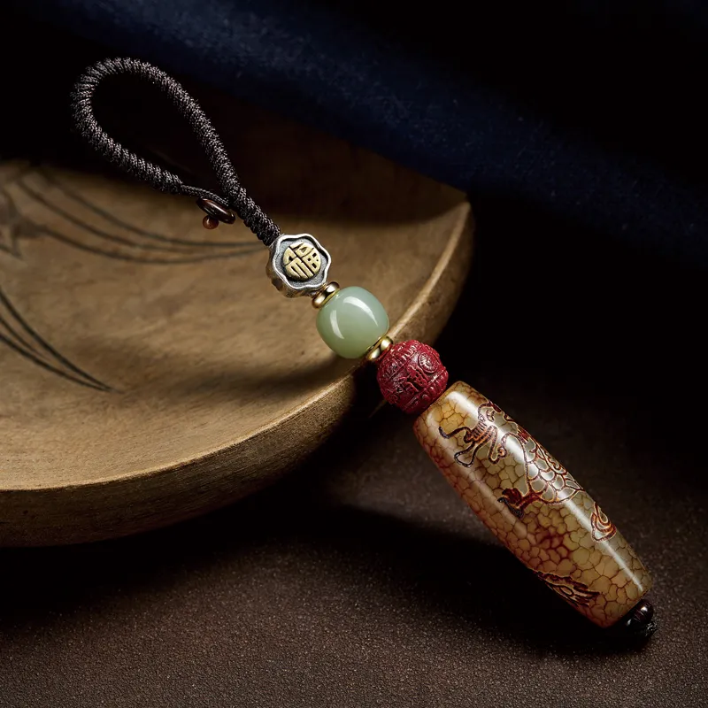 Moonstone Edge Agate Jade Pendants Unisex-5