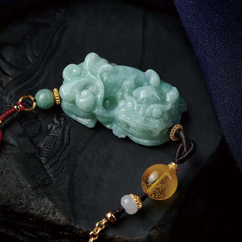 Moonstone Edge Bean Type Pendants Unisex-4