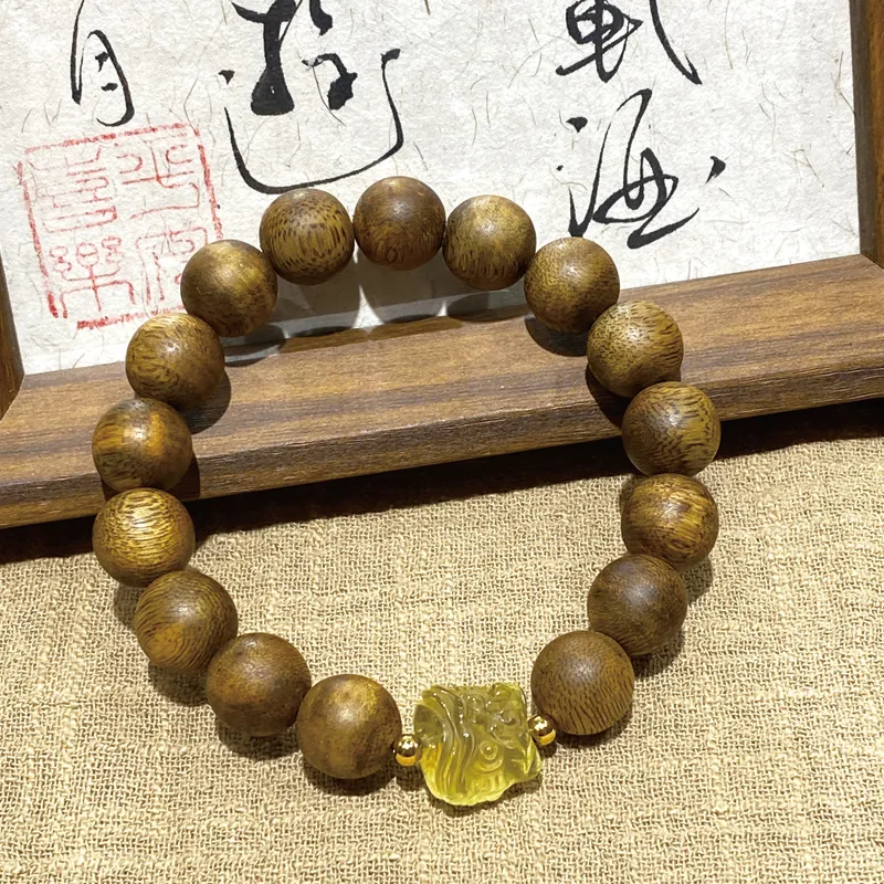 Moonstone Edge Agarwood Bracelets Men's-4