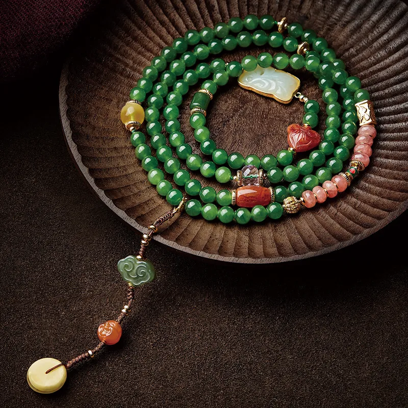 Moonstone Edge Beeswax Hetian Jade Bracelets Women's Jasper-5