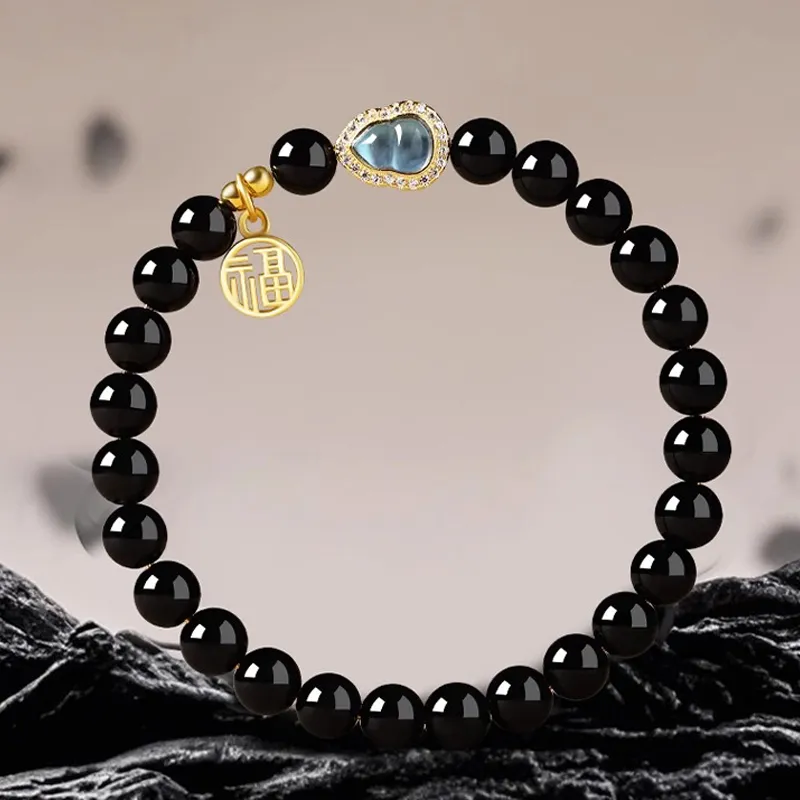 Moonstone Edge Obsidian Jade Bracelets Women's-1