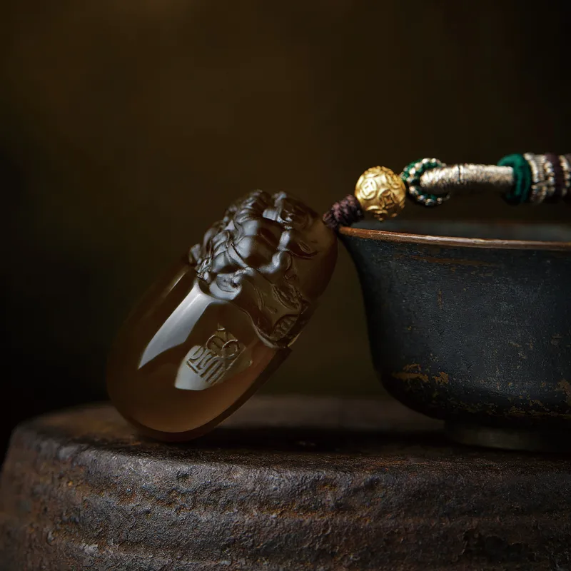 Moonstone Edge Obsidian Necklaces Unisex-4