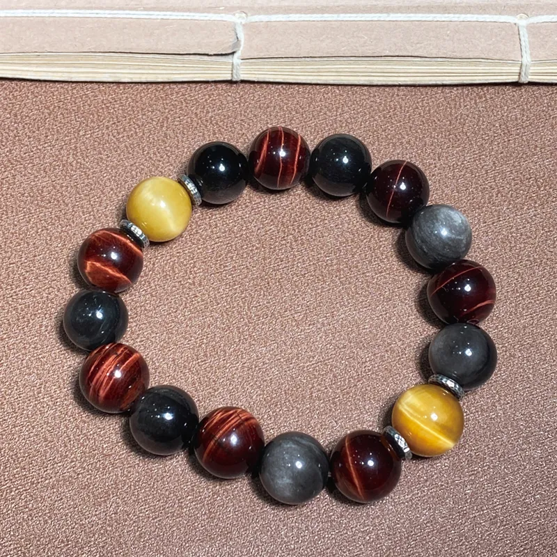 Moonstone Edge Tiger's Eye Stone Bracelets Unisex-4