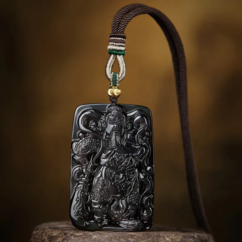 Moonstone Edge Obsidian Jade Pendants Men's-3