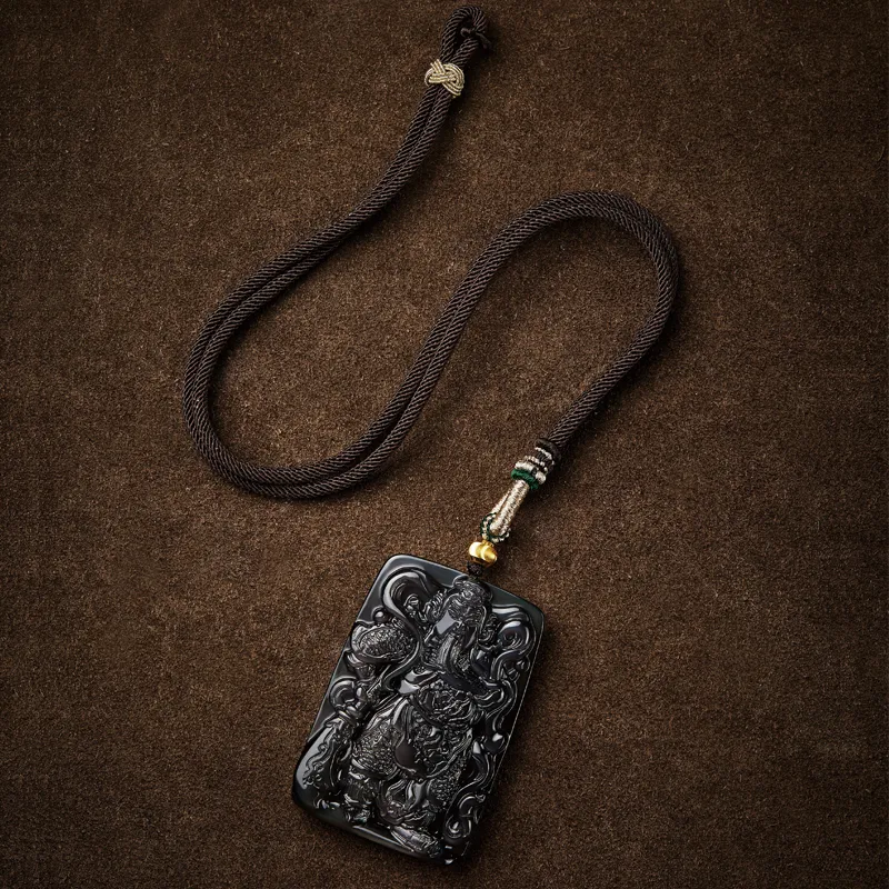 Moonstone Edge Obsidian Jade Pendants Men's-5