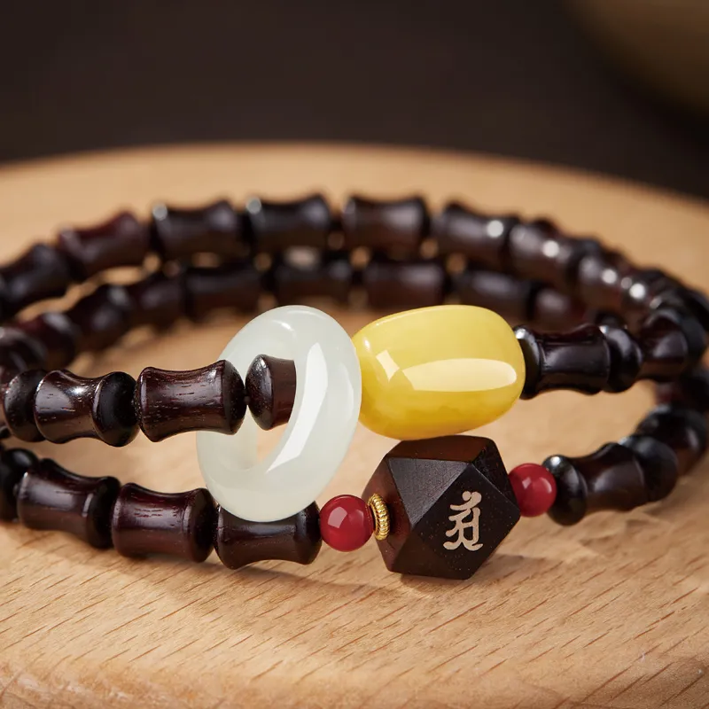 Moonstone Edge Pterocarpus Bracelets Unisex-8