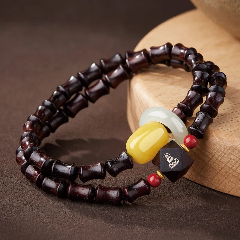 Moonstone Edge Pterocarpus Bracelets Unisex-6