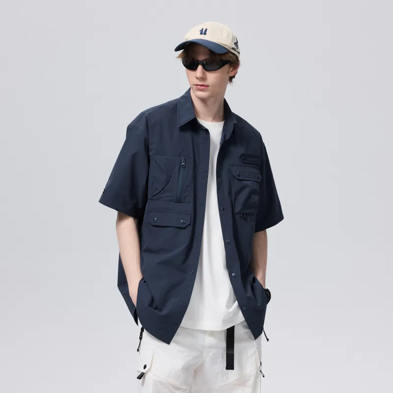GUUKA TECH Shirt Men's Navy Blue-2