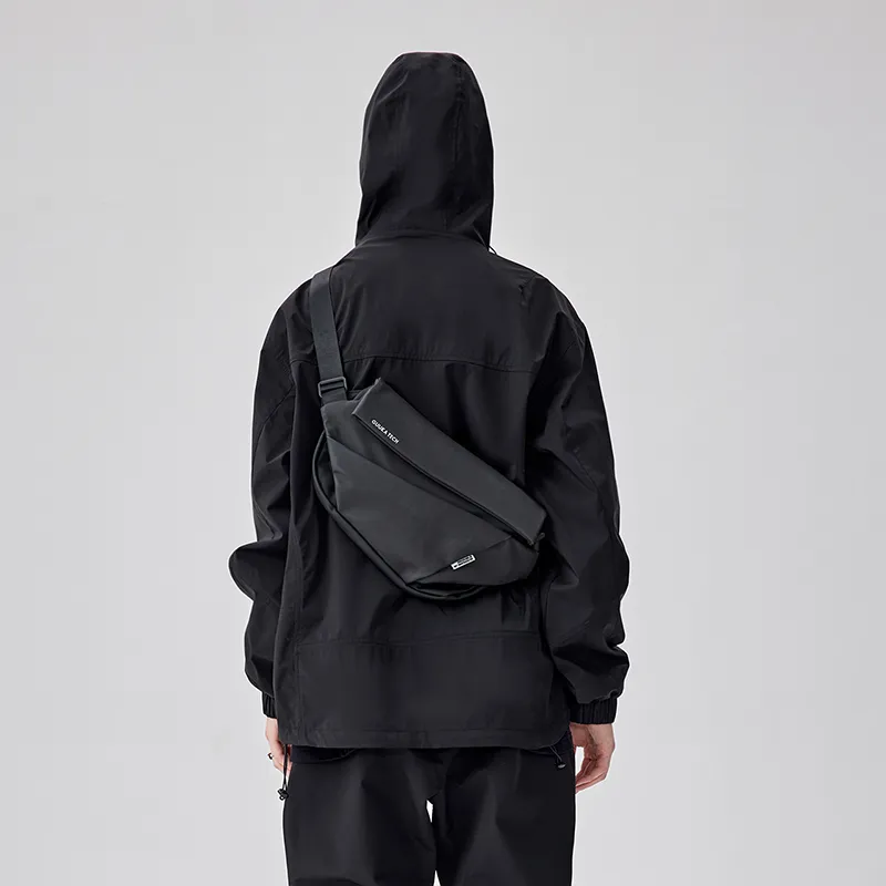 GUUKA TECH Trench Coat Men's Black-1