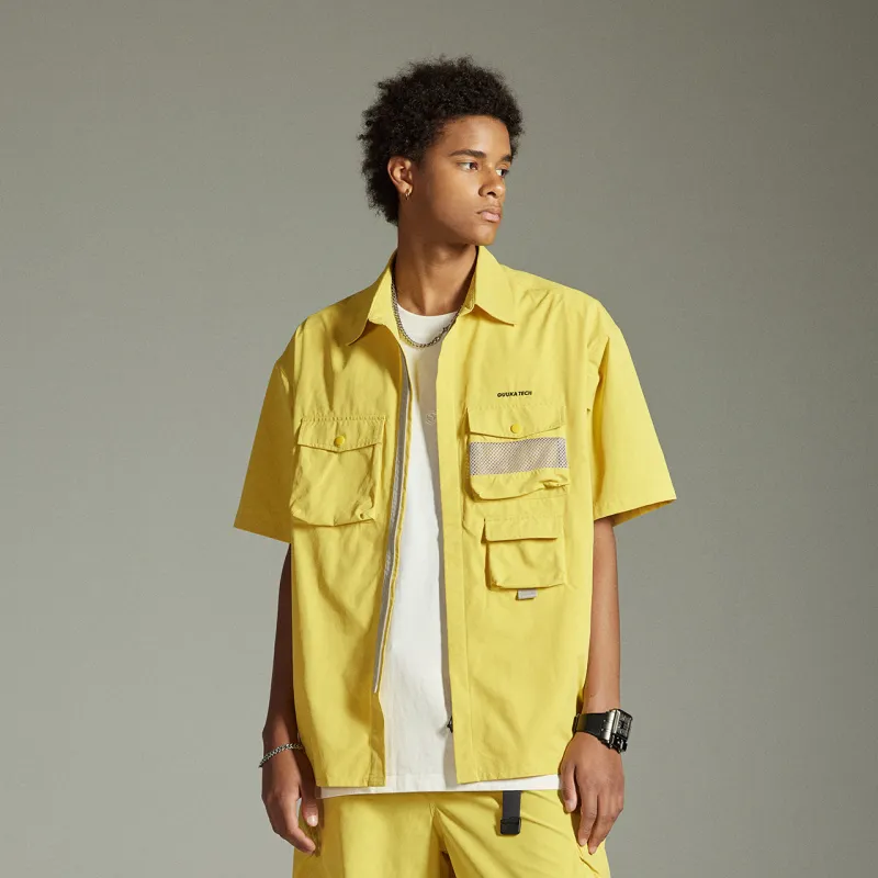 GUUKA TECH Shirts Men Lemon-5