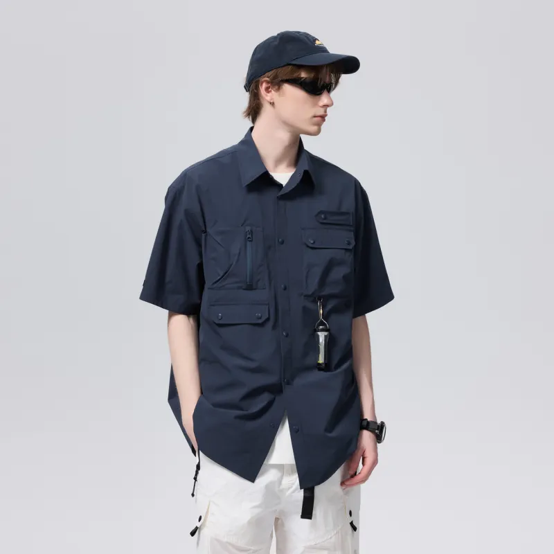 GUUKA TECH Shirt Men's Navy Blue-5