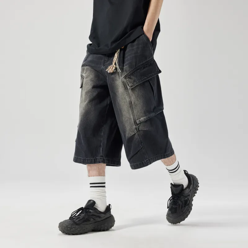 GUUKA TECH Denim Shorts Men's Black-4