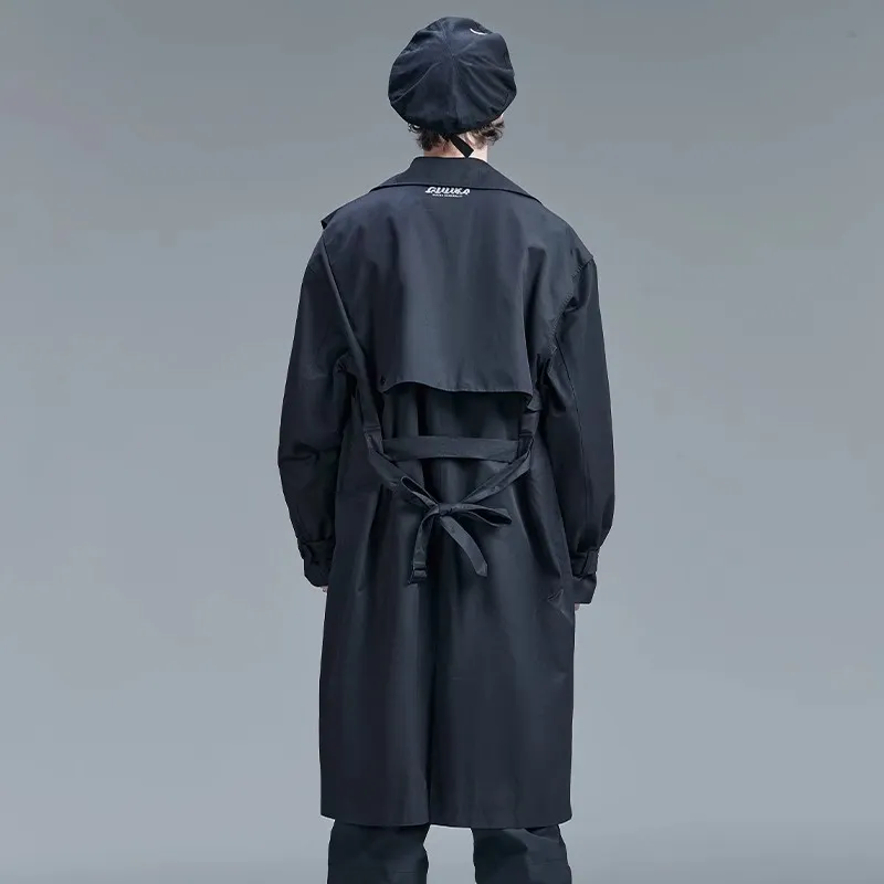 GUUKA TECH Trench Coats Unisex Black-2