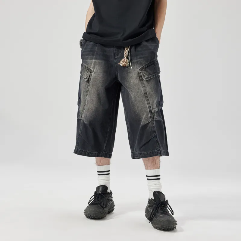 GUUKA TECH Denim Shorts Men's Black-2