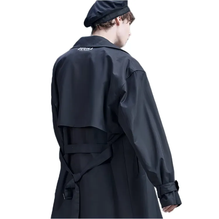 GUUKA TECH Trench Coats Unisex Black-5