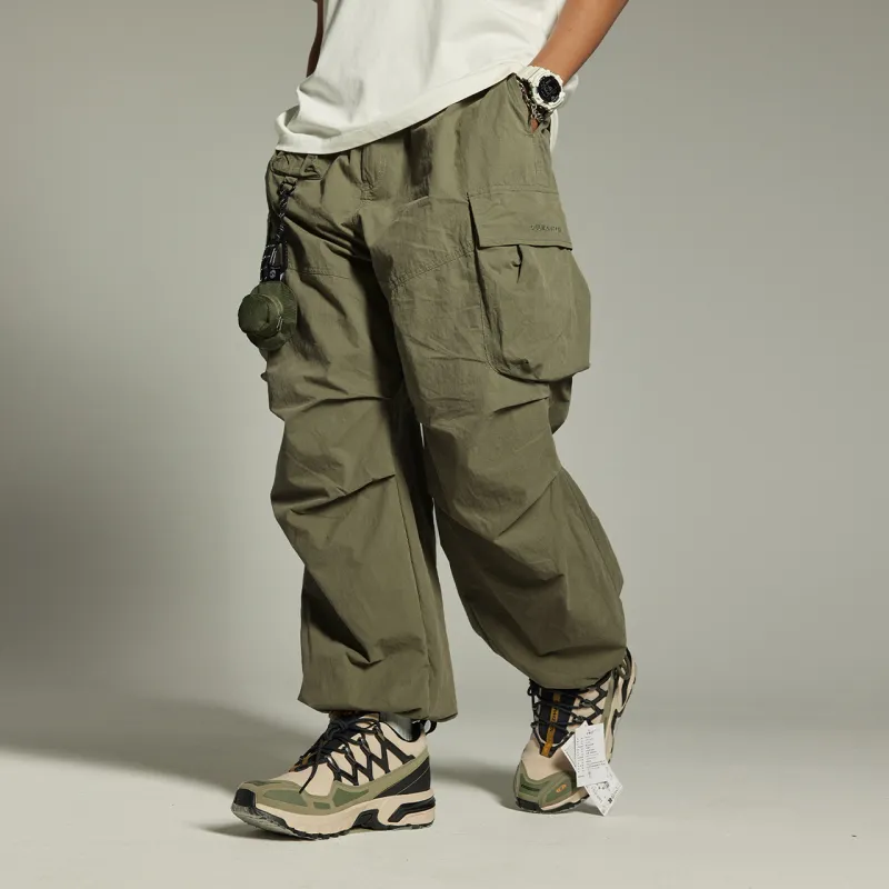 GUUKA TECH Casual Pants Unisex Light Brown-4