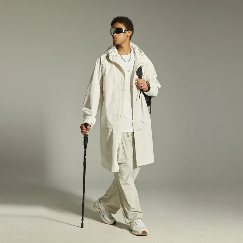 GUUKA TECH Trench Coat Unisex Light Apricot-4
