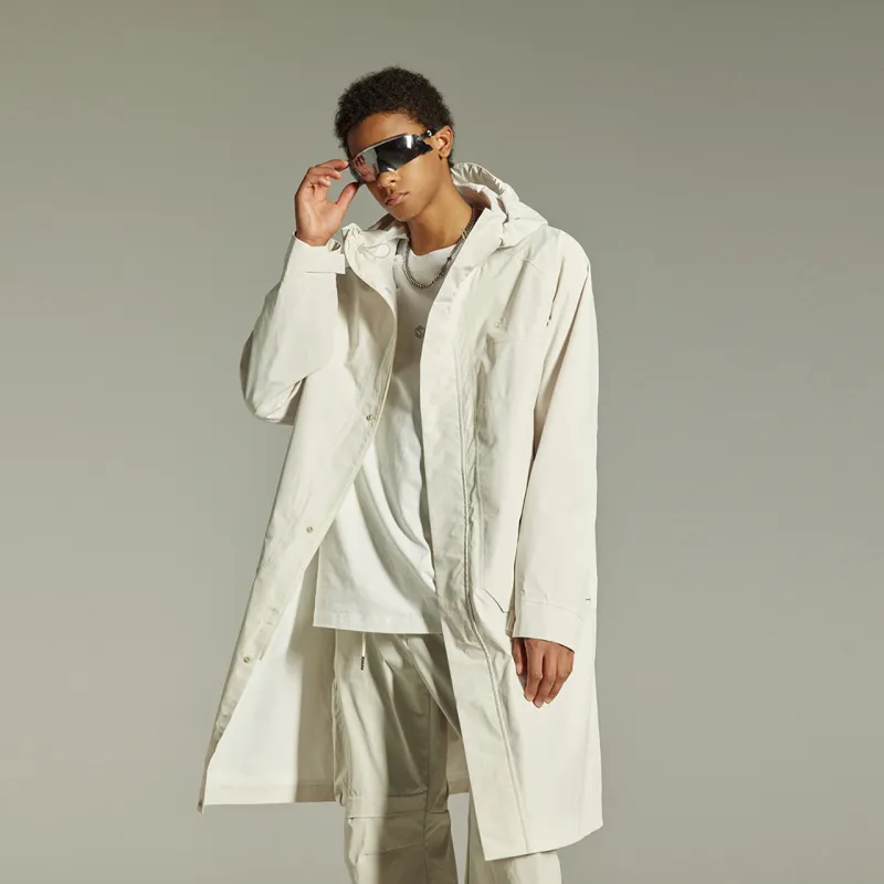 GUUKA TECH Trench Coat Unisex Light Apricot-5