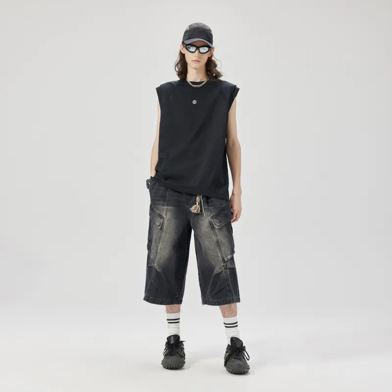 GUUKA TECH Denim Shorts Men's Black-6