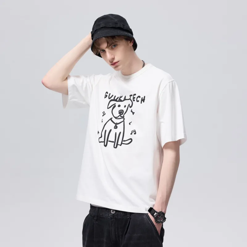 GUUKA TECH T Shirts Men White-5