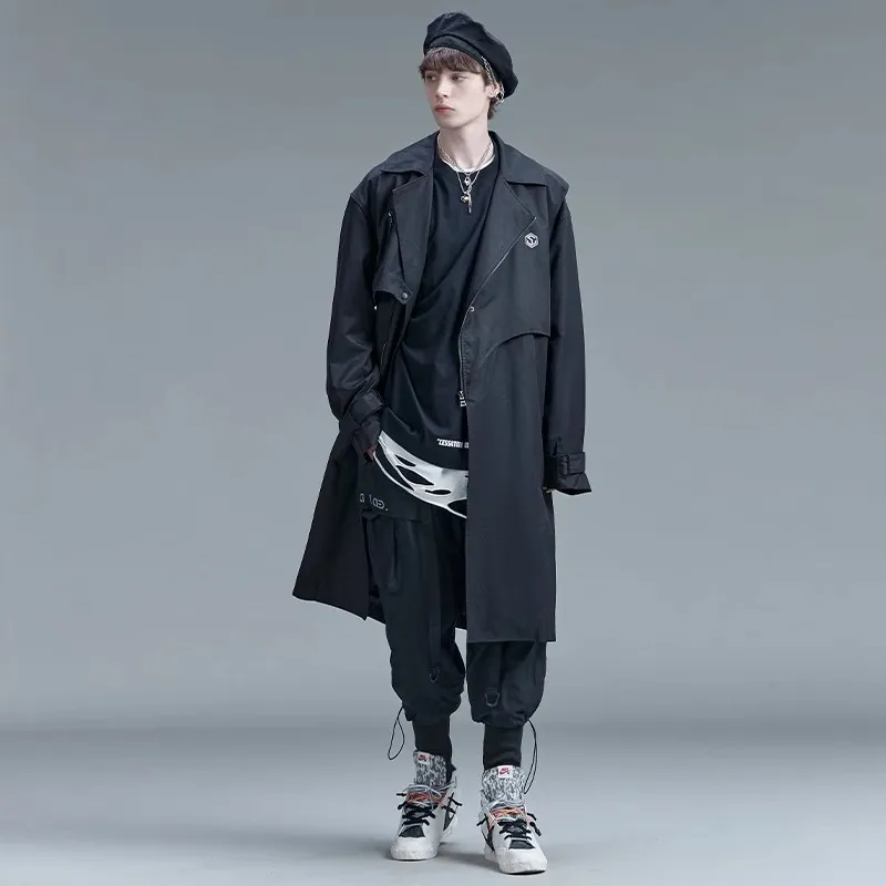 GUUKA TECH Trench Coats Unisex Black-3
