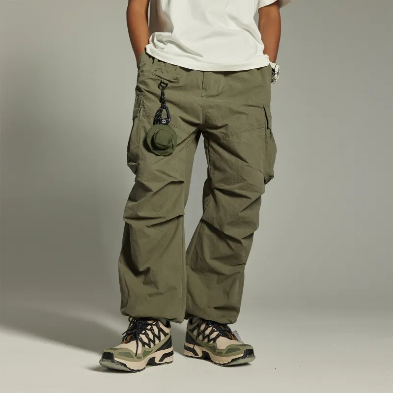 GUUKA TECH Casual Pants Unisex Light Brown-2
