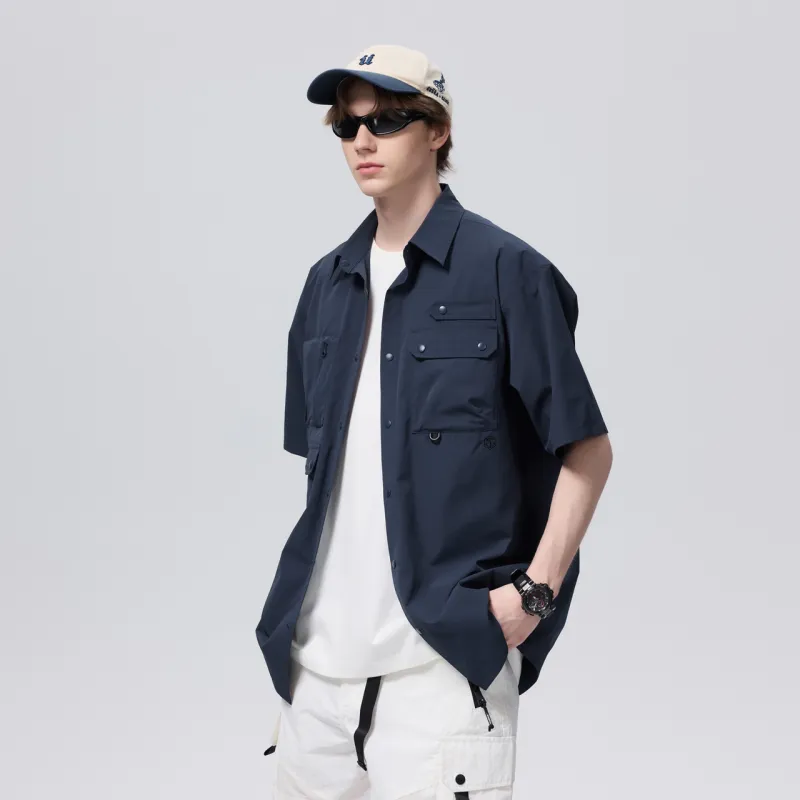 GUUKA TECH Shirt Men's Navy Blue-7