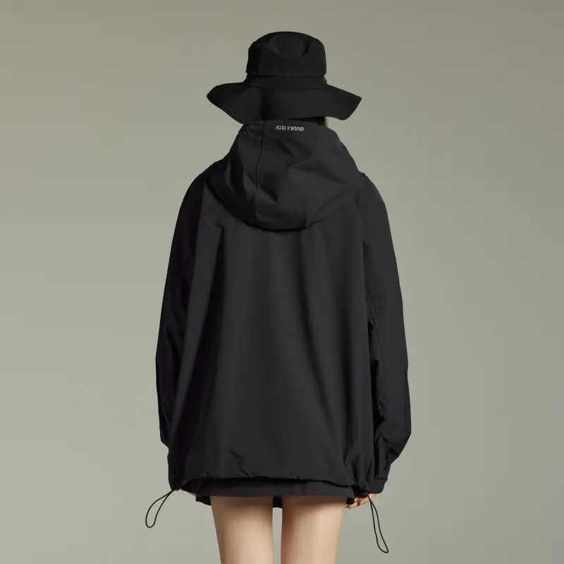GUUKA TECH Trench Coat Unisex Black-2