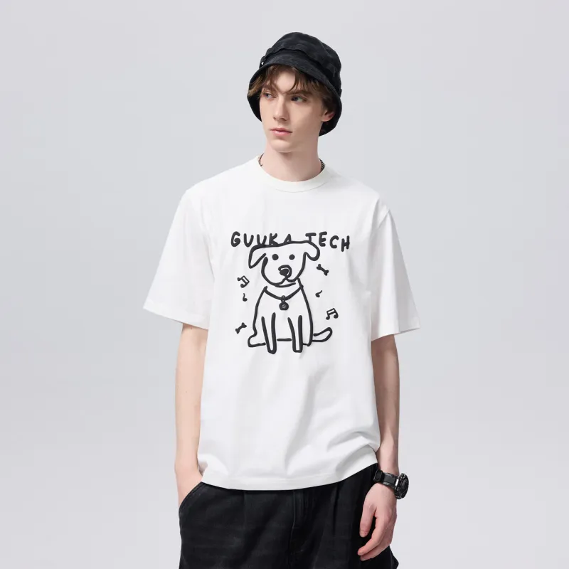 GUUKA TECH T Shirts Men White-2
