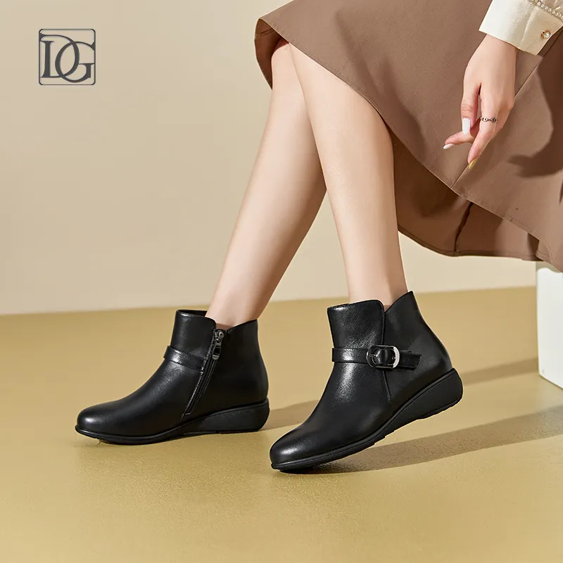 DG Ankle Boots Women's Black/Khaki-1