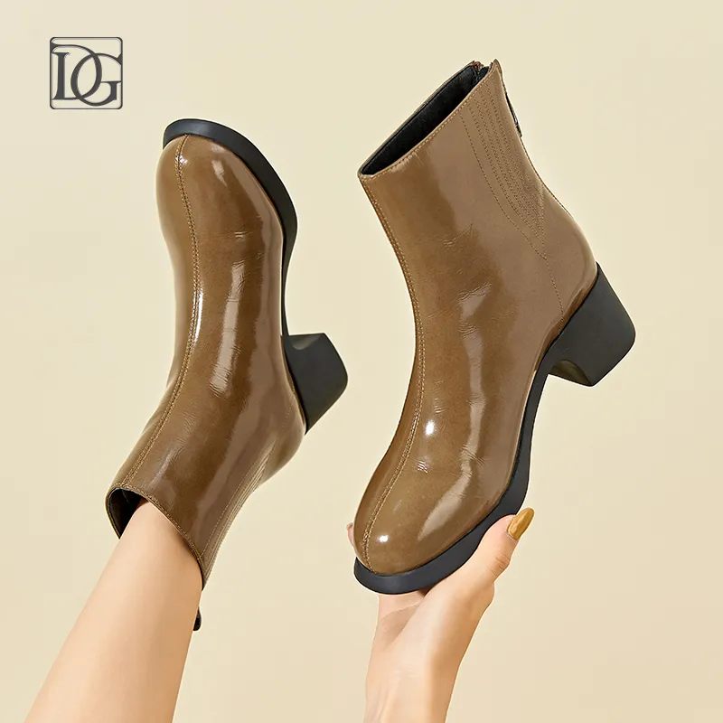 DG Ankle Boots Women's Black/Caramel-4