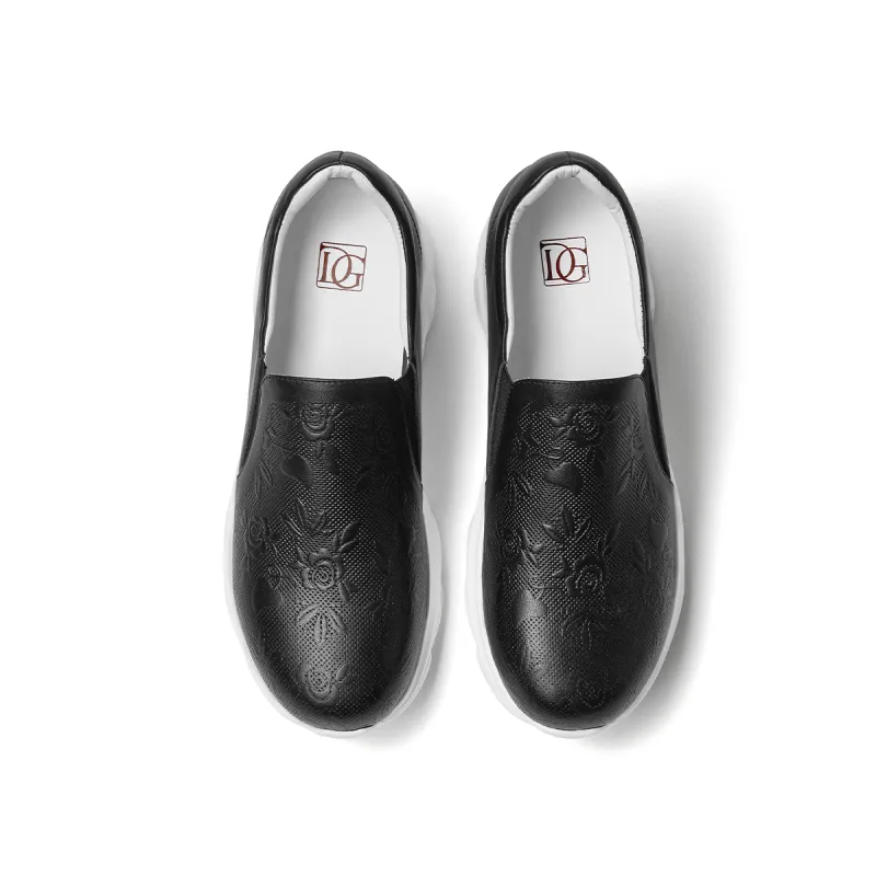 DG Casual Shoes Women's Low Top White/Black-2