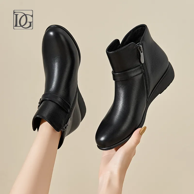 DG Ankle Boots Women's Black/Khaki-2