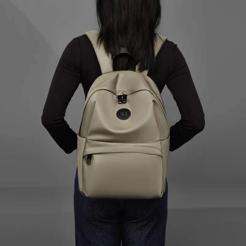 Safiya Fabric, Synthetic Leather Backpack Large Size Unisex Multicolor-8