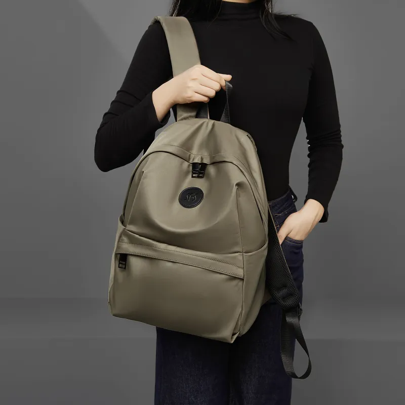 Safiya Fabric, Synthetic Leather Backpack Large Size Unisex Multicolor-11