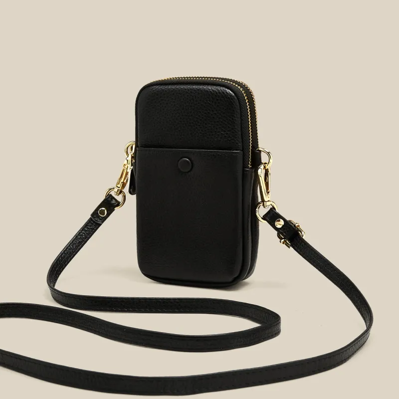 Safiya Cow Leather With Synthetic Leather Cell Phone Pouch Women's Multicolor-4