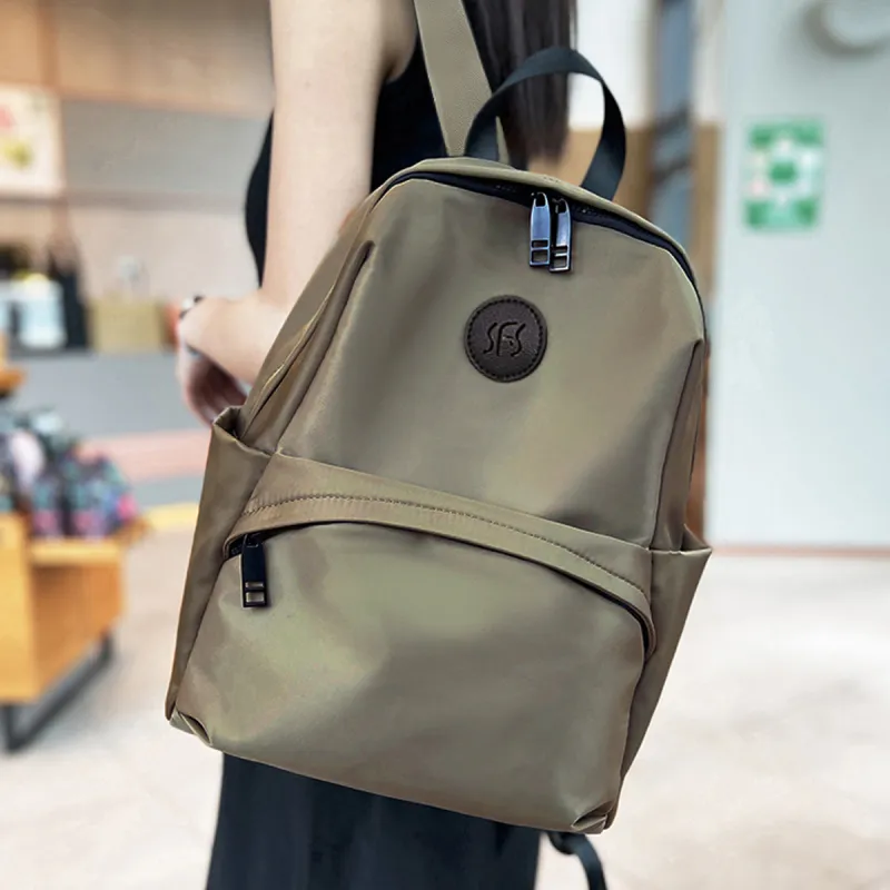 Safiya Fabric, Synthetic Leather Backpack Large Size Unisex Multicolor-12