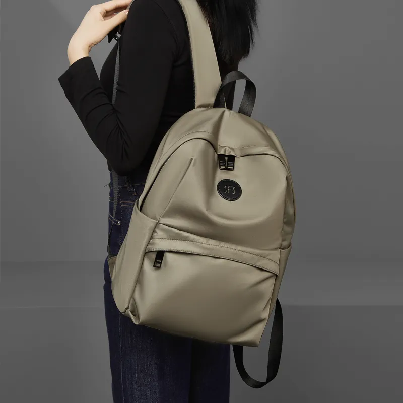 Safiya Fabric, Synthetic Leather Backpack Large Size Unisex Multicolor-10